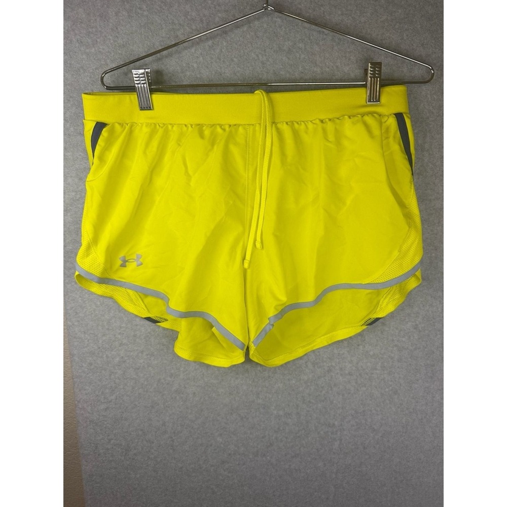 Under Armour Women's Fly By 2.0 Running Shorts Yellow Size Large